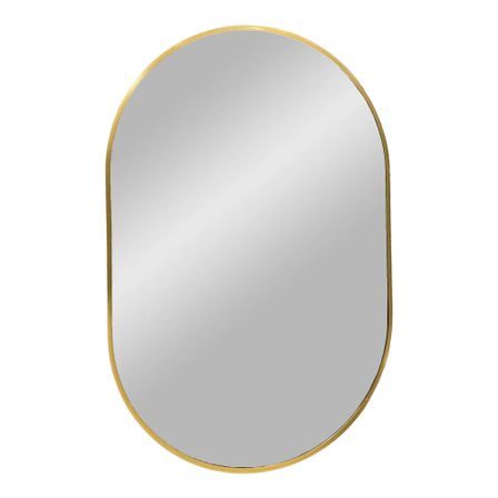 Miroir ovale en aluminium MADRID – L 50 x H 80 cm