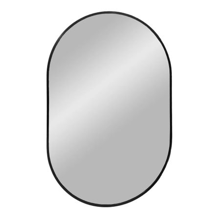 Miroir ovale en aluminium MADRID – L 50 x H 80 cm