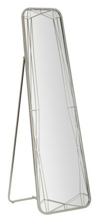 Miroir sur pied argenté design contemporain Ema