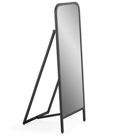 Miroir sur pied en métal noir OKELA– 122 cm
