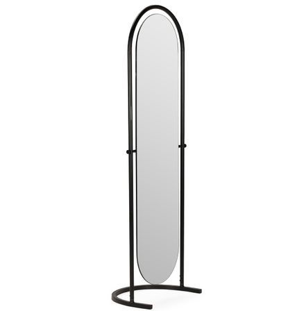 Miroir sur pied en métal noir VIROM – 180 cm
