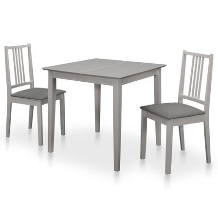 Mobilier de salle à manger 3 pcs MDF Gris