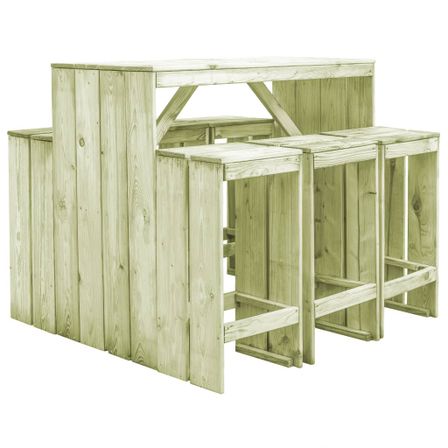 Mobilier de salle à manger de jardin 7 pcs Pin imprégné