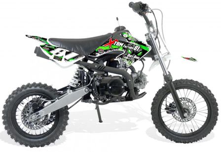 Moto cross 110cc 14/12 e-start automatique 4 temps vert