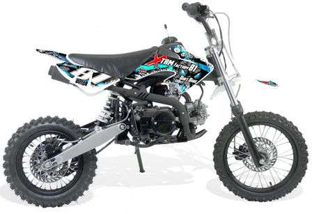 Moto cross 110cc Sport 14/12 boite mécanique Kick starter bleu