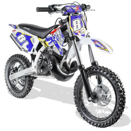 Moto cross automatique 50cc Sporty 14/12 3,5cv Kick starter bleu