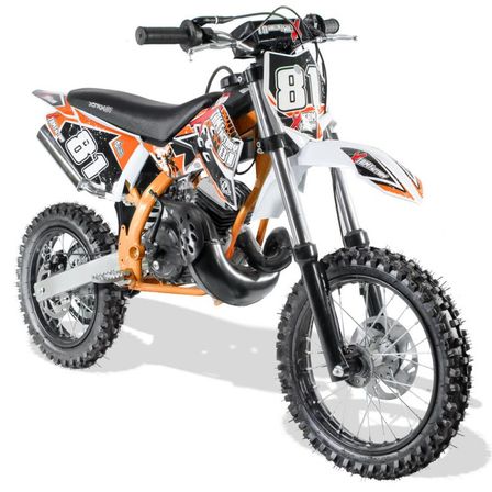 Moto cross automatique 50cc Sporty 14/12 3,5cv Kick starter orange