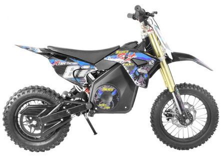 Moto cross électrique 1300W lithium 48V SX bleu 14/12