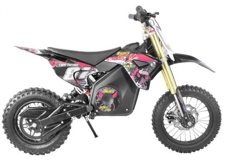 Moto cross électrique 1300W lithium 48V SX rose 14/12