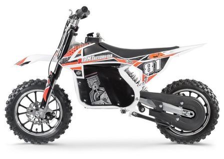 Moto cross électrique 500W MX blanc et orange