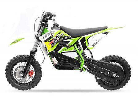 Moto cross électrique 800W brushless 48V 12/10 NRG turbo vert