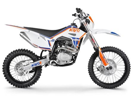 Moto cross enduro 250cc Kayo T4 21/18 blanche 4 temps
