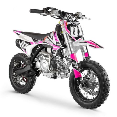 Moto cross enfant 60cc automatique rose et noir Super Racing