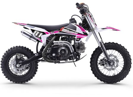 Moto cross enfant 70cc automatique rose et noir MX70 12/10