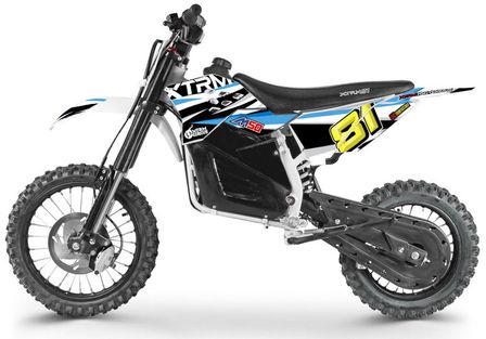 Moto cross enfant électrique 1200W Lithium 14/12 bleu