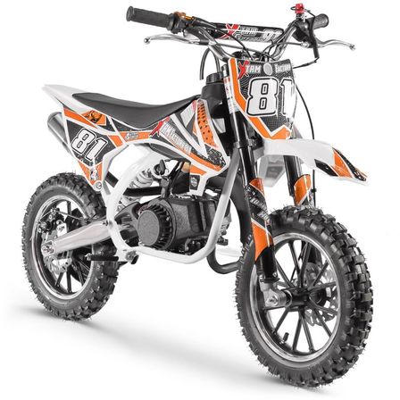 Moto cross pocket 50cc 2 Temps 10/10 blanc et orange