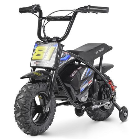 Moto électrique enfant avec petites roues 250W 24V Bleu Strike