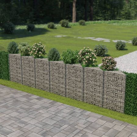 Mur de gabion Acier galvanisé 450 x 30 x 100 cm