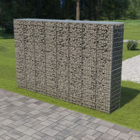 Mur en gabion avec couvercles Acier galvanisé 300 x 50 x 200 cm