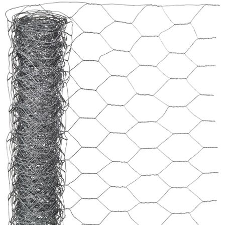 Nature Grillage métallique hexagonal 0,5 x 5 m 25 mm Acier galvanisé