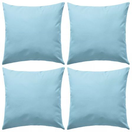 Oreiller d'extérieur 4 pcs 45 x 45 cm Bleu clair
