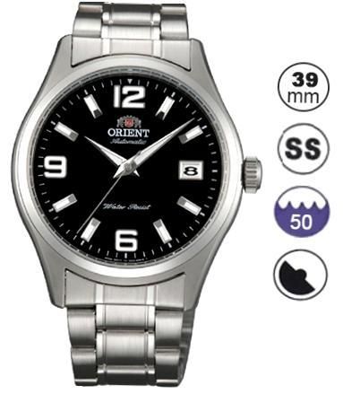 Orient Chicane- Automatic - 40h Power Reserve - Mineral Crystal - Cal. 48743 Automatic Mov't - S/s Case - S/s Bracelet - Date - Wr 50m - 39mm FER1X001B0