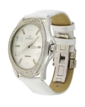 Orologi Prynceps Cint.pelle Cassa Acc.con Pietrebianco A498SBIANCO
