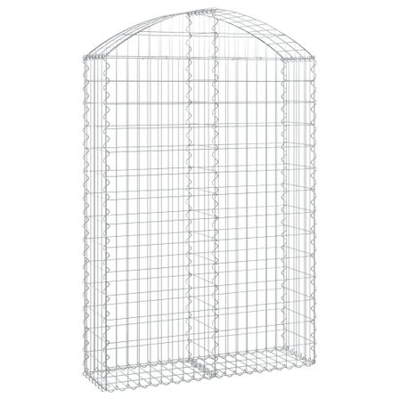 Panier de gabions arqué 100x30x140/160 cm Fer galvanisé