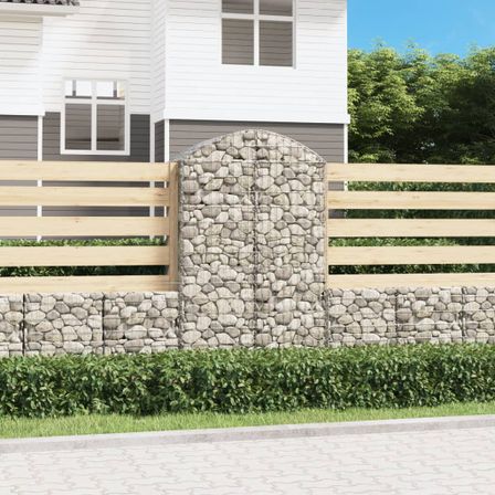 Panier de gabions arqué 100x50x160/180 cm Fer galvanisé