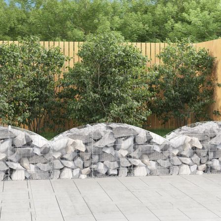 Panier de gabions arqué 150x50x40/60 cm Fer galvanisé