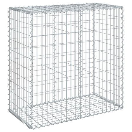 Panier gabion avec couvercle 100x50x100 cm fer galvanisé
