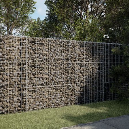 Panier gabion avec couvercle 200x100x150 cm fer galvanisé
