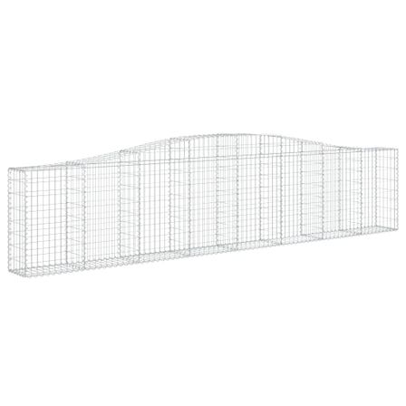 Paniers à gabions arqués 10 pcs 400x30x80/100 cm Fer galvanisé