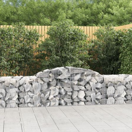 Paniers à gabions arqués 12 pcs 300x50x60/80 cm fer galvanisé