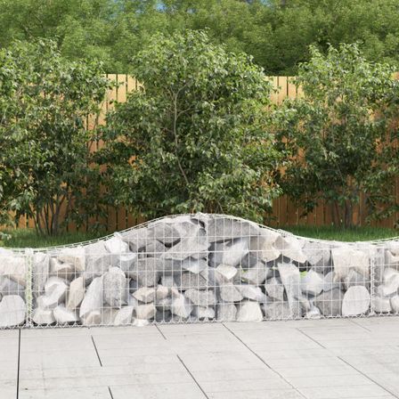 Paniers à gabions arqués 13 pcs 200x30x40/60 cm Fer galvanisé