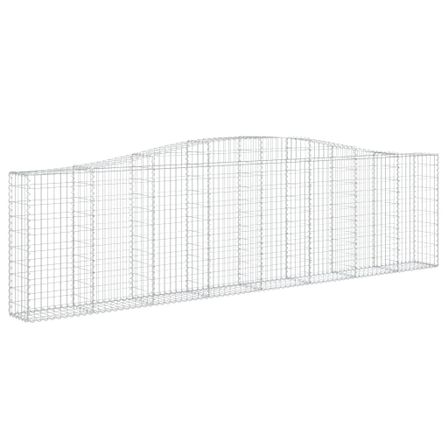 Paniers à gabions arqués 4 pcs 400x30x100/120 cm Fer galvanisé