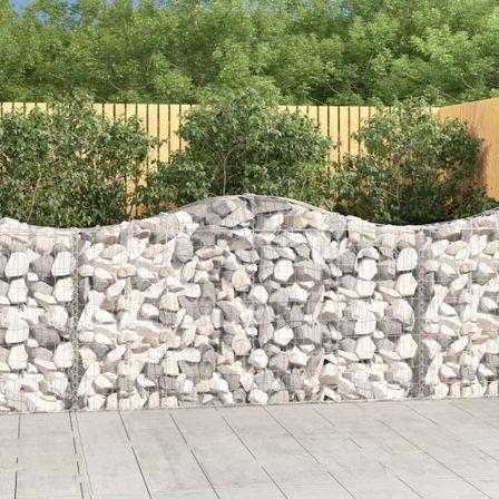 Paniers à gabions arqués 7 pcs 200x30x100/120 cm Fer galvanisé