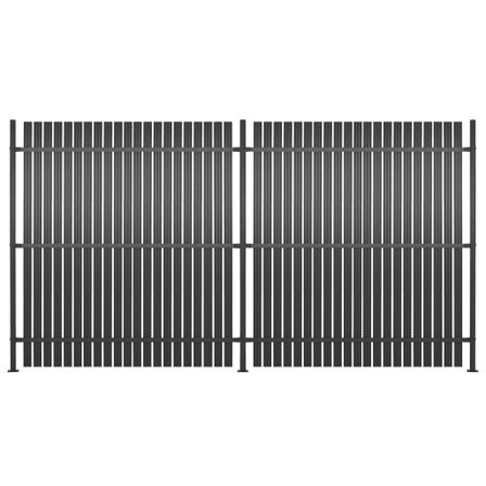 Panneau de clôture 2 pcs Aluminium 360 x 180 cm Anthracite