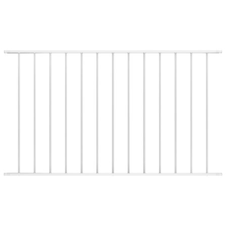 Panneau de clôture Acier enduit de poudre 1,7x0,75 m Blanc