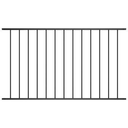 Panneau de clôture Acier enduit de poudre 1,7x0,75 m Noir