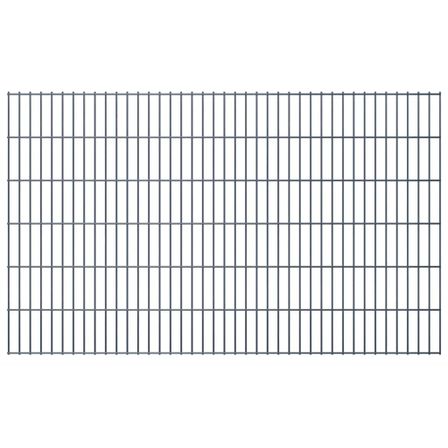 Panneau de clôture de jardin 2D 2,008x1,23 m Gris