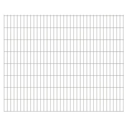 Panneau de clôture de jardin 2D 2,008x1,63 m Argenté