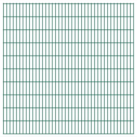 Panneau de clôture de jardin 2D 2,008x2,03 m Vert