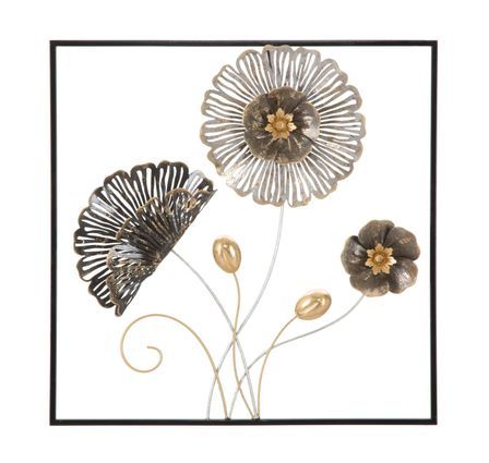 Panneau en fer carré 50 x 5,5 x 50 cm