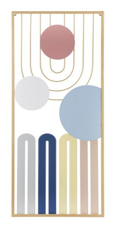 Panneau mural coloré -a- cm 37x2x84