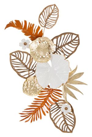 Panneau mural en fer bouquet cm 50,8x7x87