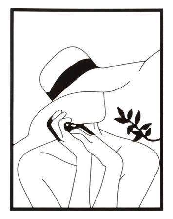 Panneau mural en fer élégant -b- cm 60x1x80