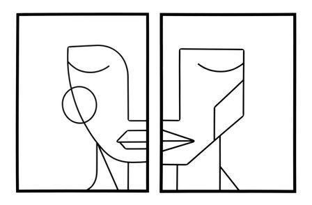 Panneau mural en fer tribal simple, ensemble de 2 pièces, 60 x 1 x 80 cm