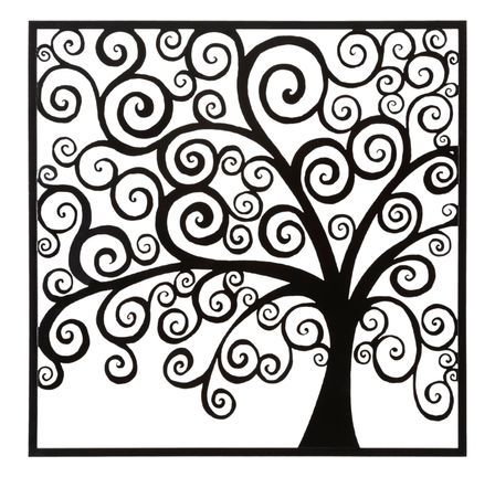 Panneau mural en fer trois plus cm 100x1x100