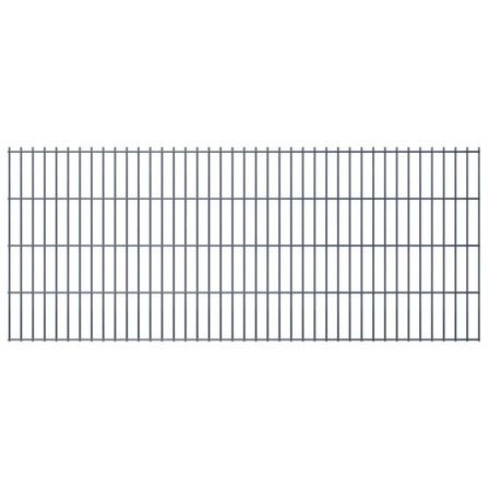 Panneaux de clôture de jardin 2D 2,008x0,83 m 40 m total Gris
